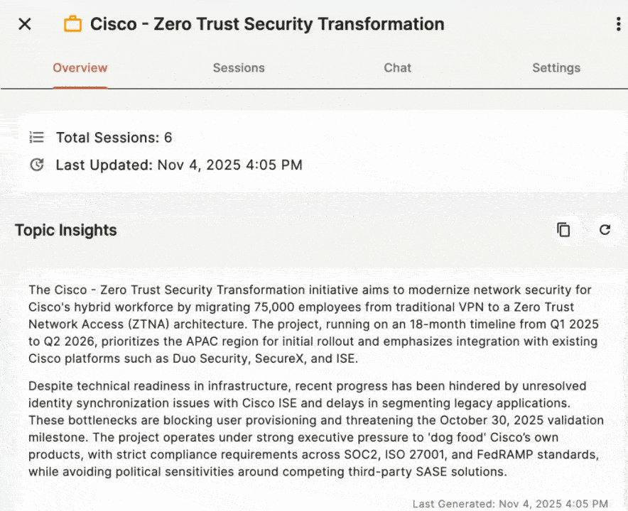 Beispiel fuer Topic Insights