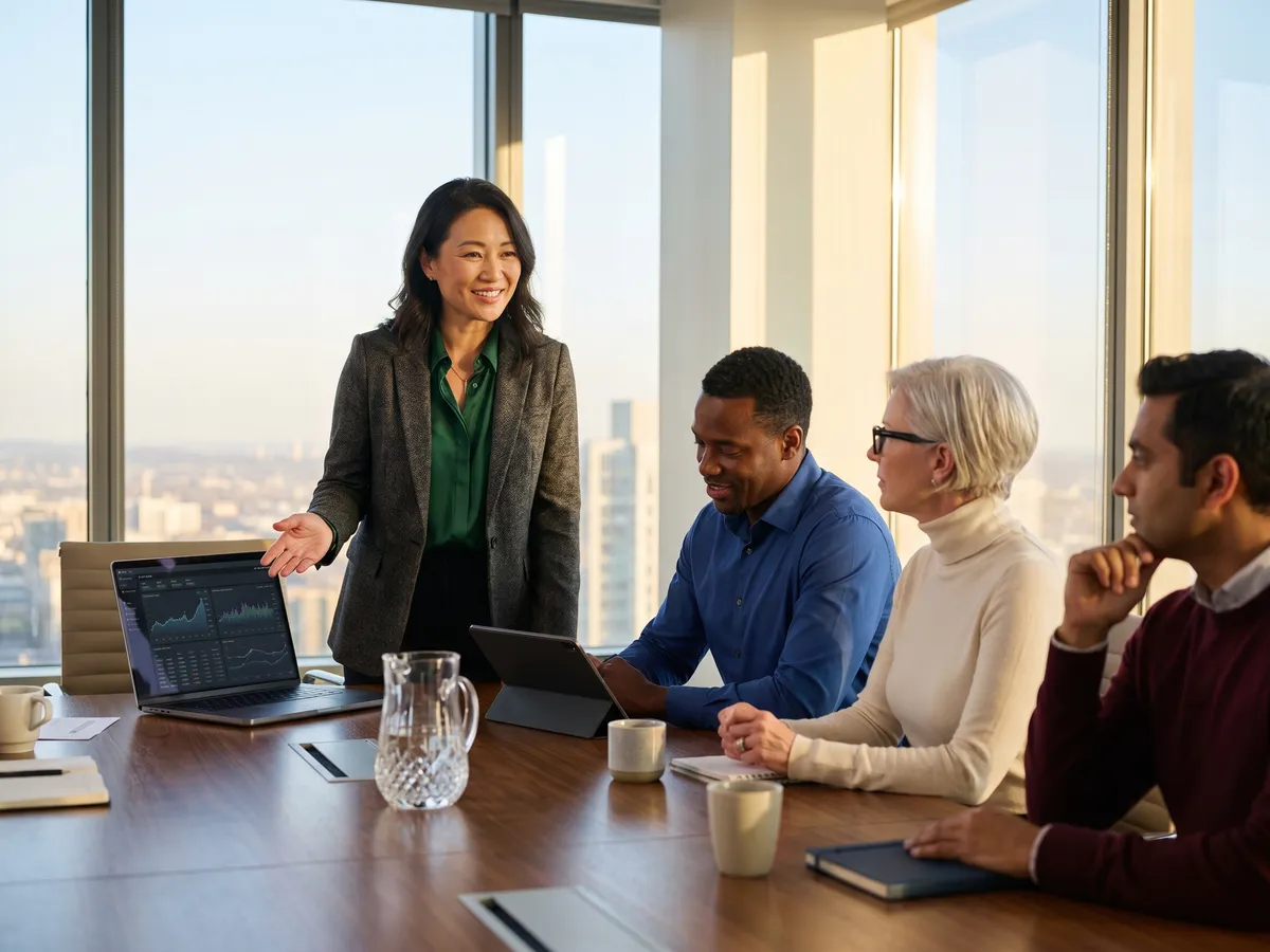 Business professionals in meeting